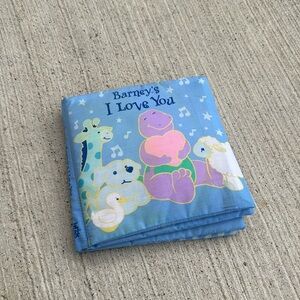 2000 Vintage Lyrick Studios Barney Baby Barney's I Love You Soft Cloth Book